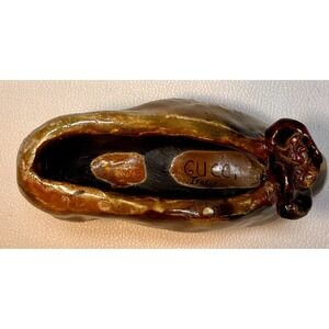 VTG Ceramic Shoe Figurine Marked "Gucci Italy"‎ Studio Art Pottery Style *READ*
